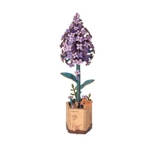 Modern Wooden Puzzle | Lilac - Gift for her, Flowers, Valentine&#39;s Day Gift, Mother&#39;s Day Gift, Anniversary Gift, Graduation Gift