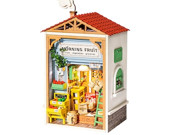 DIY Miniature House Kit: Morning Fruit Store with LED lights (DS009) by Hands Craft