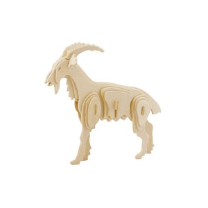 Hands Craft DIY 3D Wooden Puzzle: Goat - kids craft, kids puzzle, STEM activity (JP214)