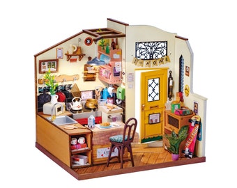 DIY Miniature Dollhouse Kit | Cozy Kitchen