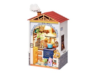 DIY Miniature House Kit: Flavor Kitchen with LED lights (DS011) by Hands Craft