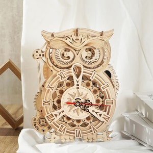 DIY 3D Model Craft Kit Owl Clock | Etsy