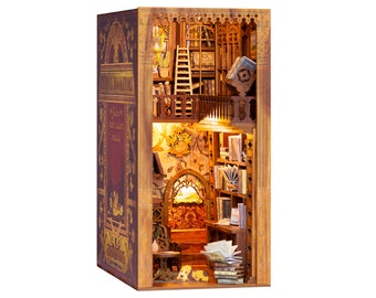 DIY Miniature Kit Book-Nook: Eternal Bookstore w/ Dust Cover and LED Lights