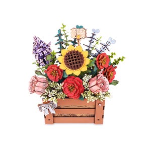 Hands Craft DIY 3D Wooden Puzzle | Wooden Bloom Box - Flowers, Valentine&#39;s Day Gift, Mother&#39;s Day Gift, Anniversary Gift, Graduation Gift