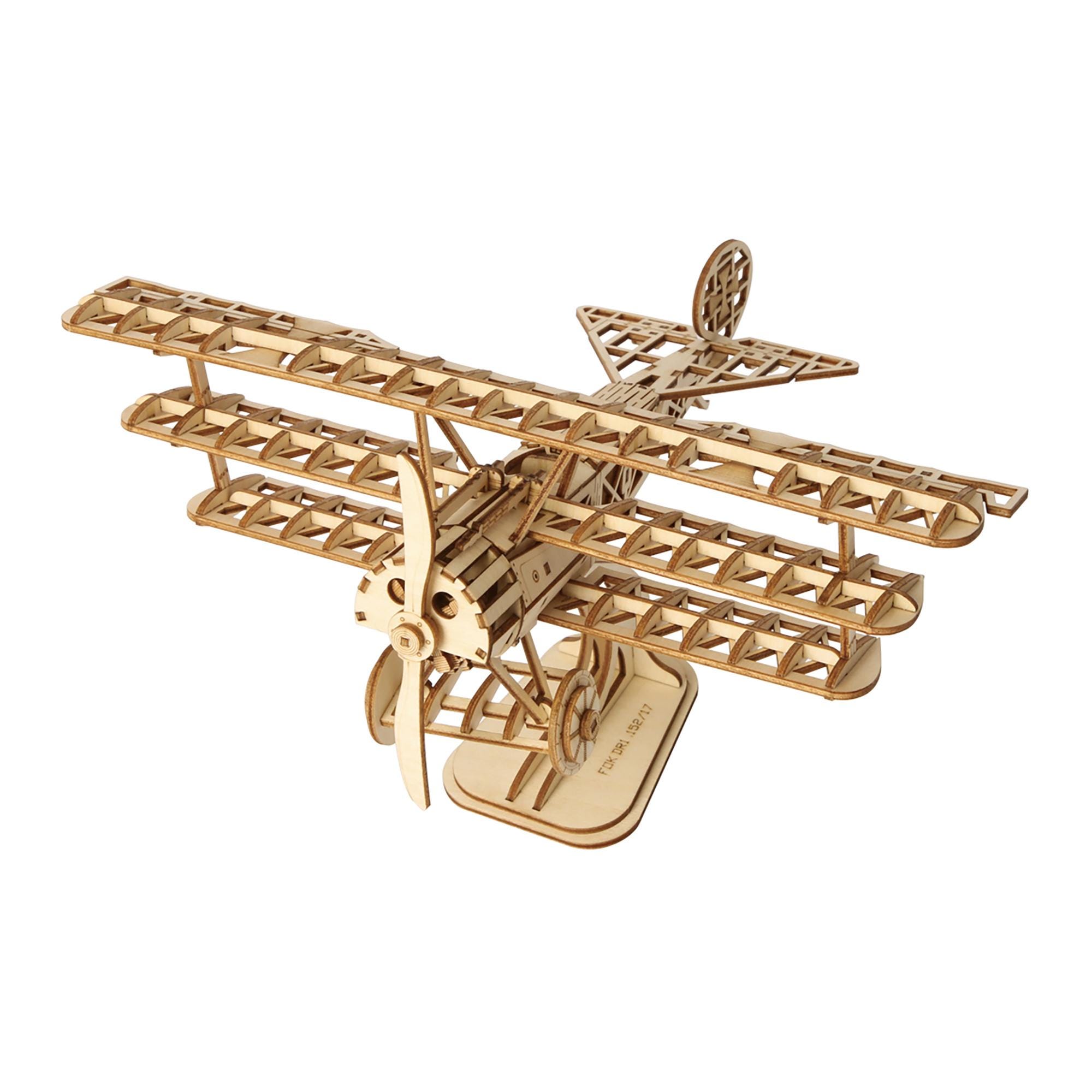 Hands Craft DIY 3D Wooden Puzzle: Airplane - Build Your Own Plane Model (TG301)