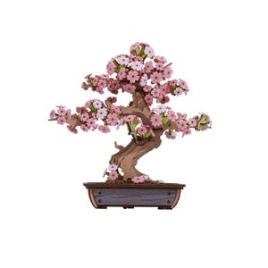 Modern Wooden Puzzle | Sakura Bonsai - Gift for her, Flowers, Valentine&#39;s Day Gift, Mother&#39;s Day Gift
