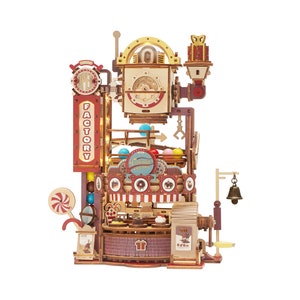 Hands Craft DIY 3D Wooden Puzzle Marble Run: Chocolate Factory