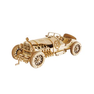 Hands Craft DIY 3D Wooden Puzzle: V8 Grand Prix Car (MC401)