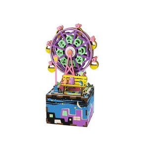 Hands Craft DIY 3D Wooden Puzzle Music Box Craft Making Kit: Ferris Wheel (AM402)