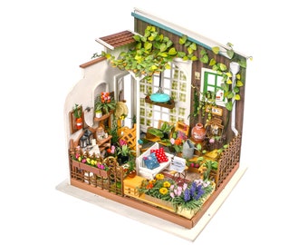 DIY Miniature Dollhouse Kit Garden: Miller’s Garden (DG108) - Diorama Room, Home Decor, Tiny Plants, Pots, Gifts, Art, Puzzles, Crafting