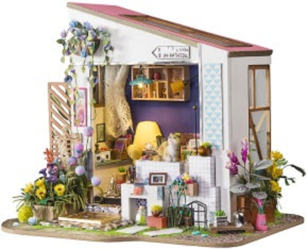 CUTEBEE DIY Dollhouse Wooden Miniature Mini Doll House with Garden to Build  Furniture Kit Casa Toys for Children Birthday Gift - Realistic Reborn Dolls  for Sale