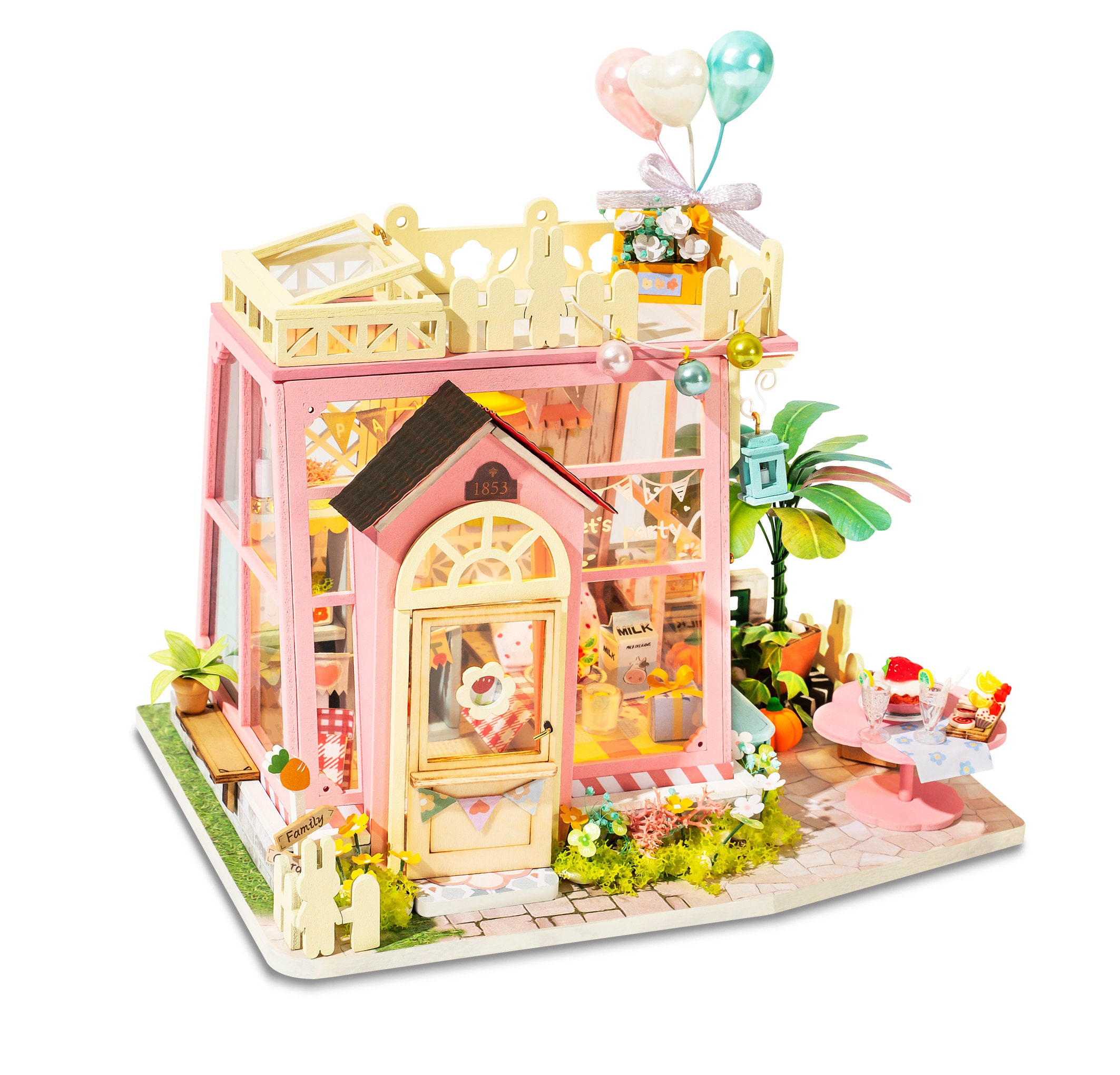 DIY Miniature Model Kit Holiday Party Time House Model Kit Etsy