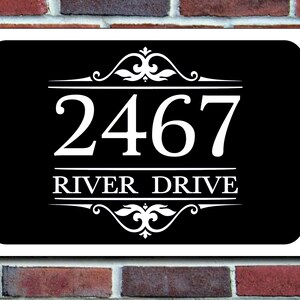 Personalized House Address Plaque,Aluminum Rectangle, Custom Door Sign,Home Address Sign,Classic House Sign,Housewarming Gift,Home Accent