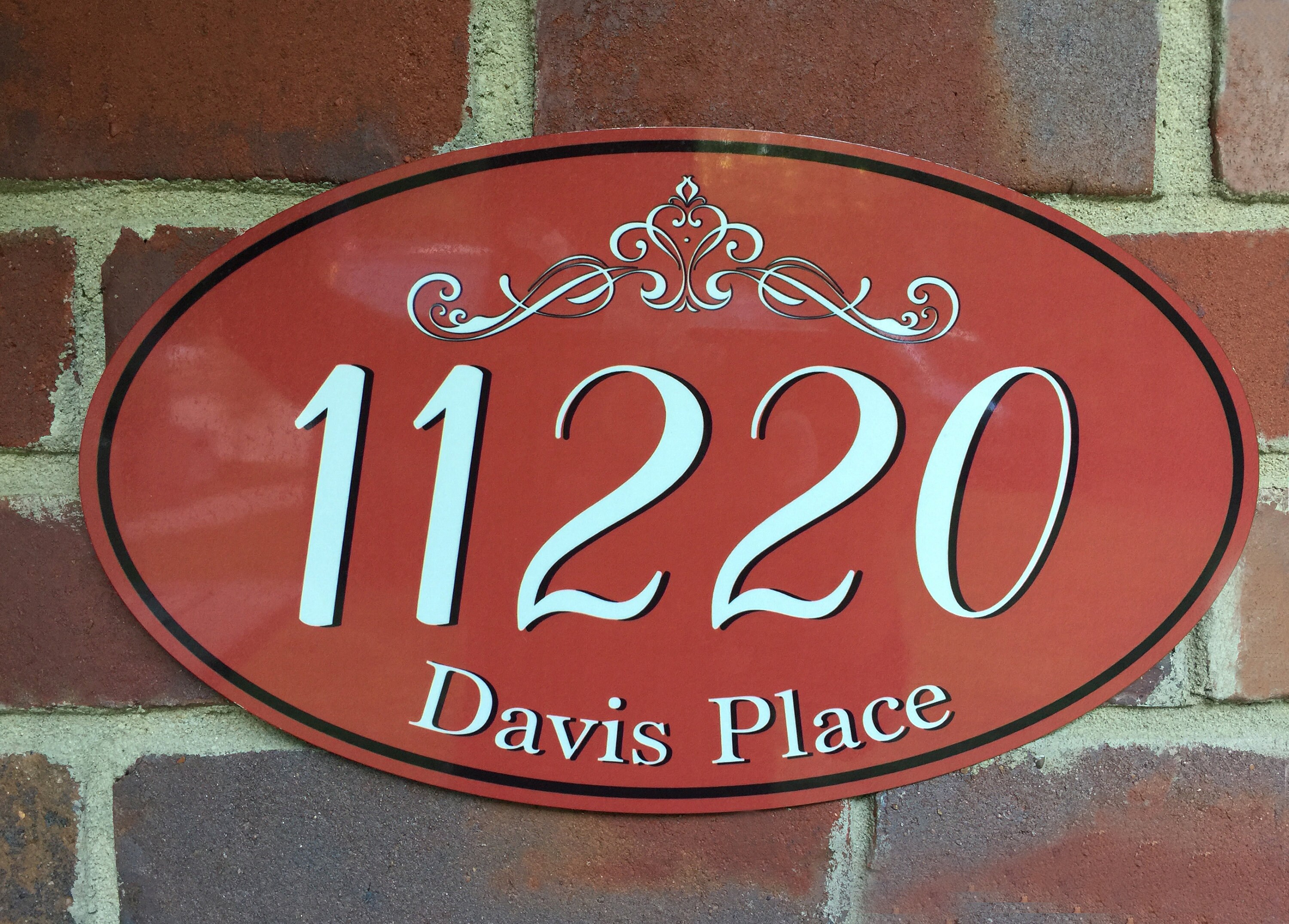 Personalized Classic Home Address Plaque Custom Metal Oval Etsy