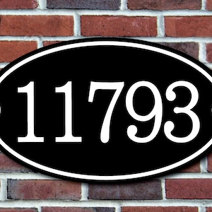 Personalized Home Address Plaque: Metal Oval Outdoor Sign