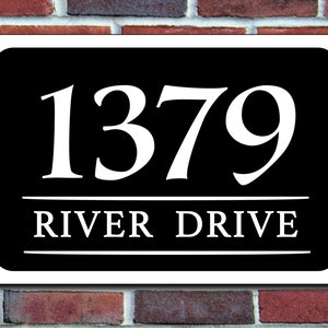 Numéro de maison personnalisé : plaque métallique en aluminium, décoration d'intérieur personnalisée