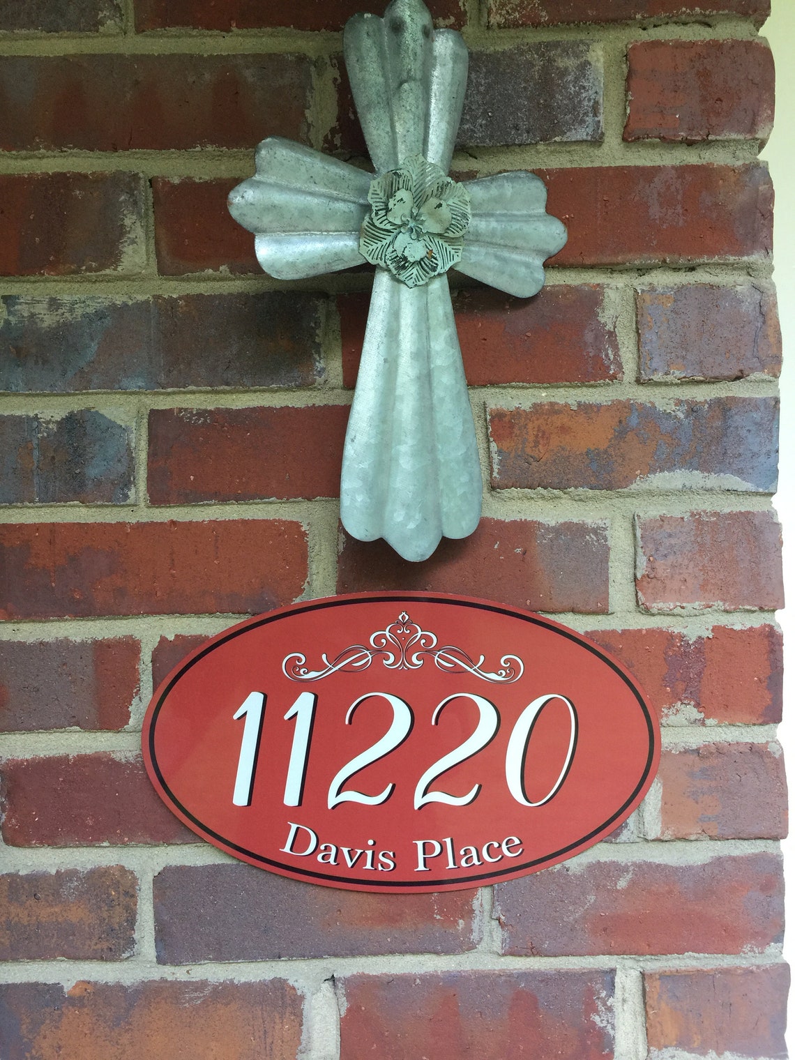Personalized Classic Home Address Plaque Custom Metal Oval Etsy