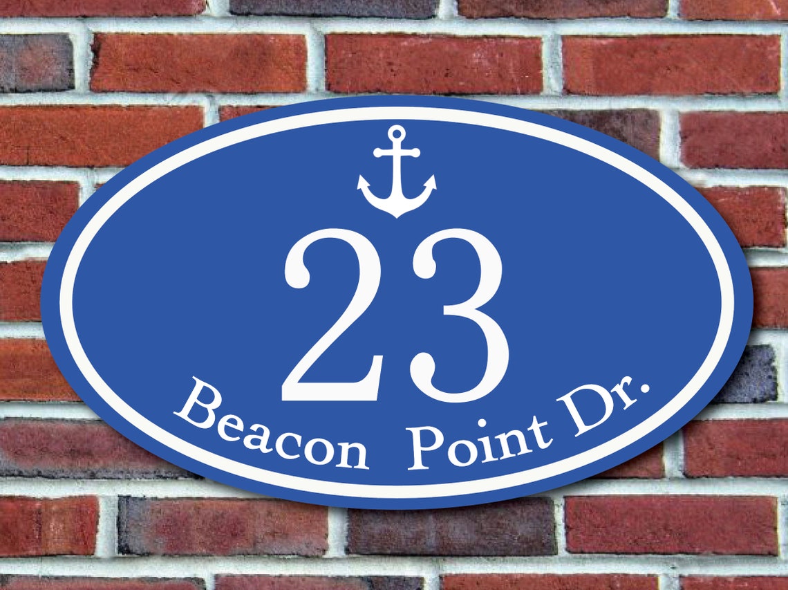 SaleCustom Home Address Plaque with Nautical Etsy
