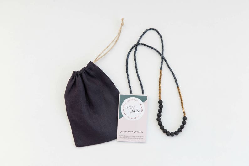Jewelry gift Diffuser necklace Lava necklace Lava jewelry Olive Green and Beige Lava Stone Necklace