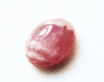 Nice 8 x 6mm calibrated oval cut Rhodochrosite cabochon Argentina