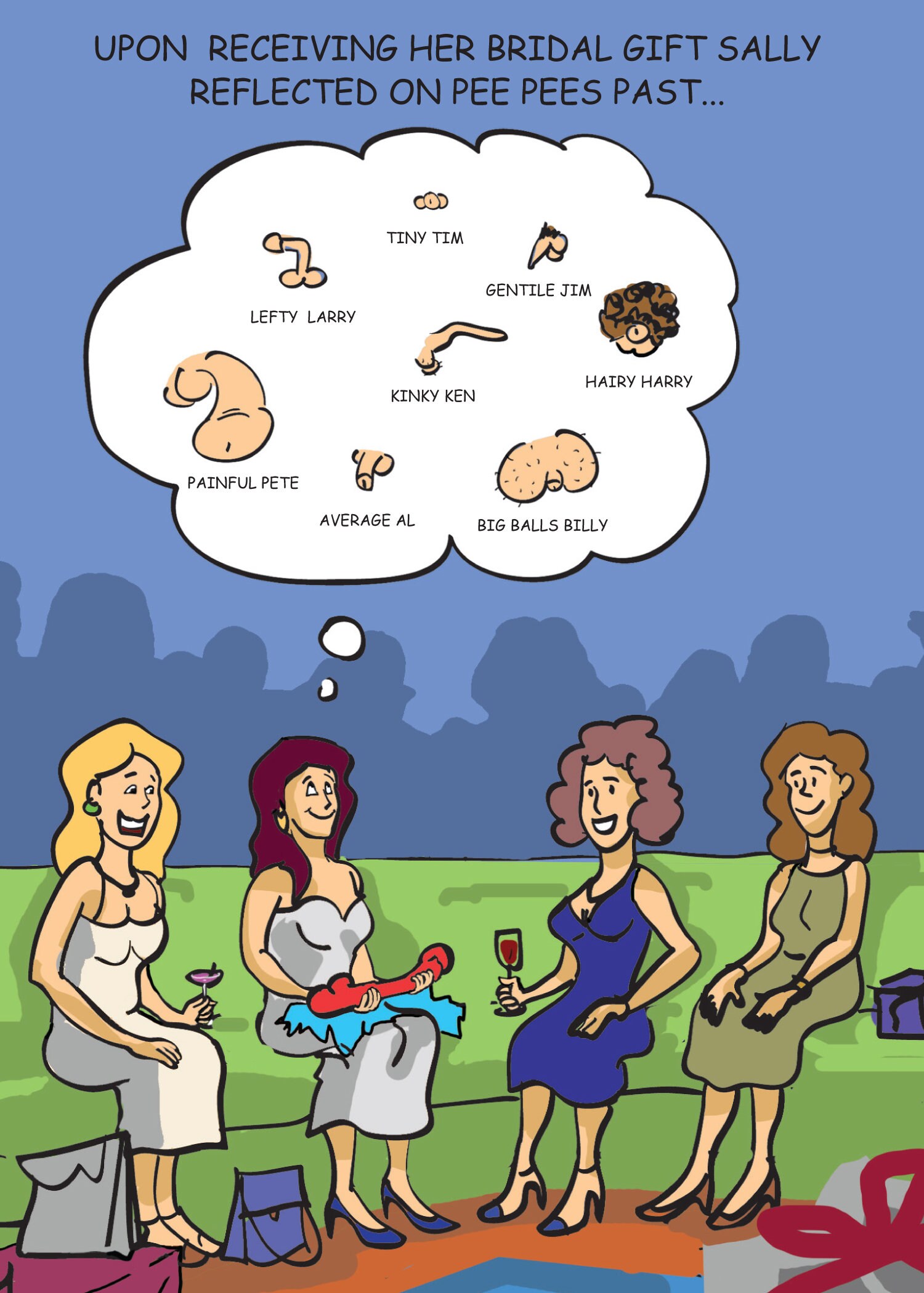 Pee Pees Past Funnu Bachelorette Card - Etsy