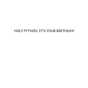 Holy Python Funny Birthday Card 508 - Etsy