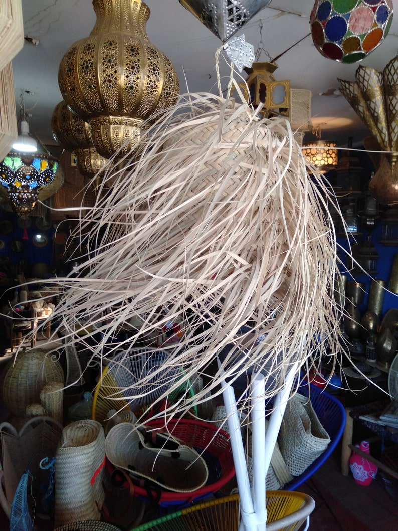 NaturalPendant Wicker Lampenschirm Große Stroh Kronleuchter | Etsy