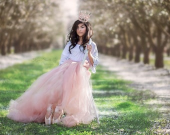 Lucy* Full length children tulle skirt