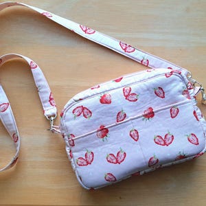 Handmade Strawberry Purse with Cute Charm