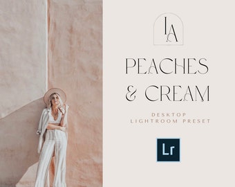 Desktop Lightroom Preset  “Peaches and Cream ” by INDIE GYPSIE PRESETS Influencer Preset Blogger Instagram Lifestyle Fashion Photography