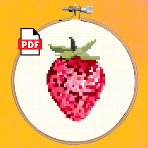 Berry happy Needlepoint and Cross Stitch PDF Pattern/ Instant Download/ PDF