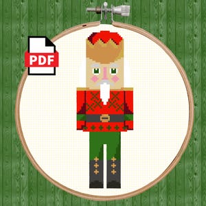 Nutcracker Needlepoint and Cross Stitch Pattern/ Instant Download/ PDF