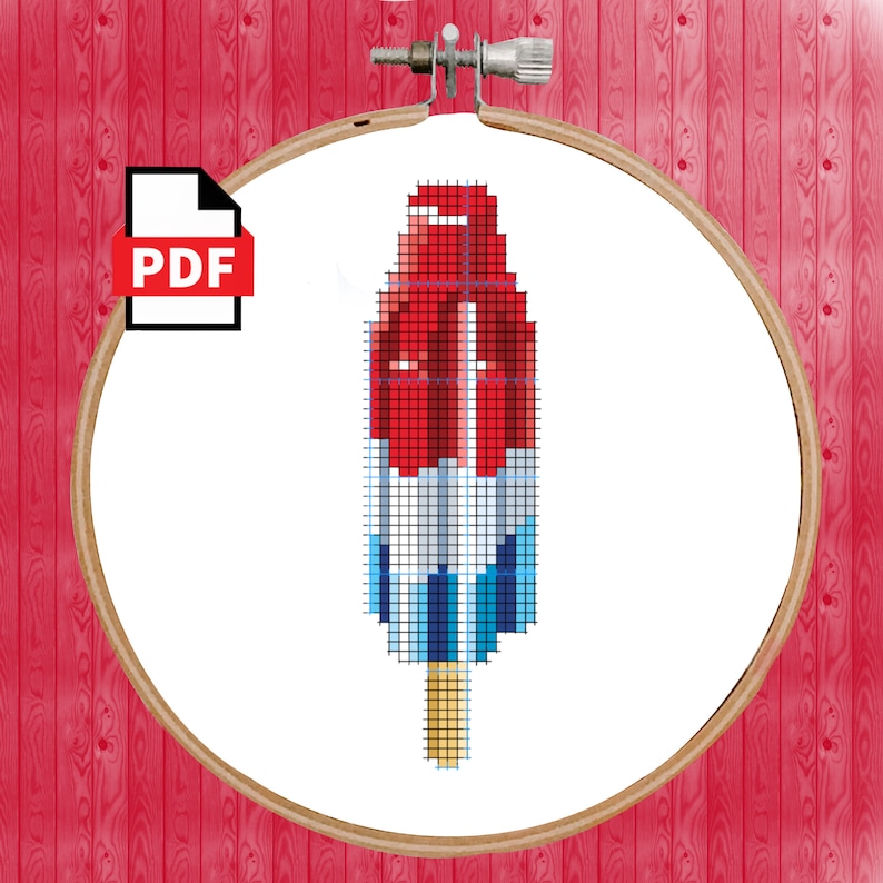 Bomb Pop Cross Stitch Pattern/ Instant Download/ PDF - Etsy