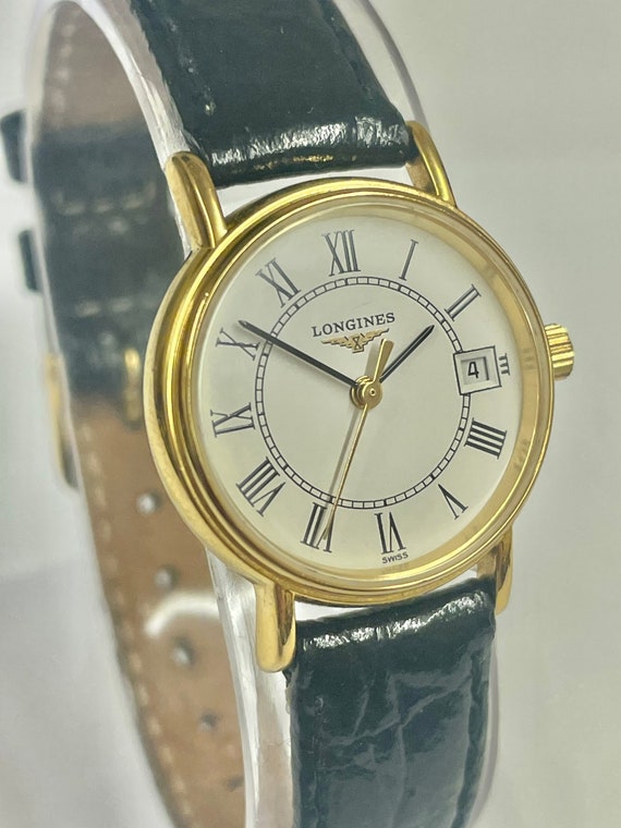 Vintage Ladies Longines Watch With Date Indicator Gold Plate Etsy