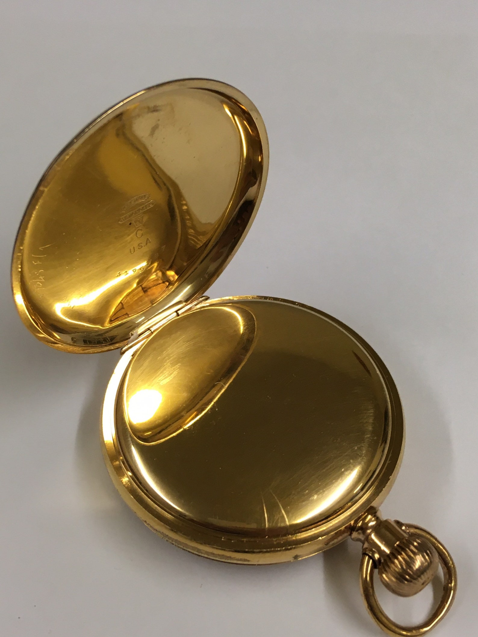 Vintage gold filled pocket watch keystone case Guilloche Etsy