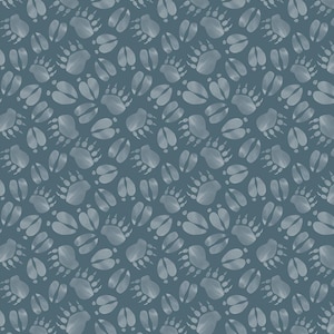Lodge Life - P&B Textiles - Tonal Pawprints - animal tracks quilt fabric, bear paw and deer hoof prints, 100% cotton by the yard