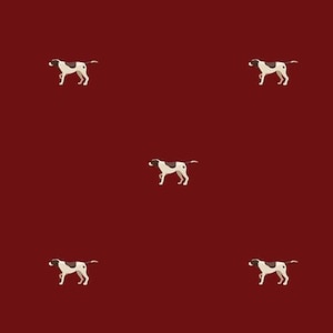 Plaid-venture Club - Pointers in mogano - Riley Blake - tessuto per cani da caccia, 100% cotone tagliato su misura