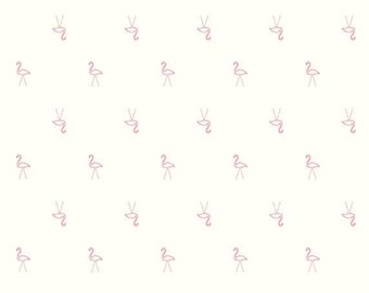 Petit tissu Flamingo, Hush Hush--Pink Lady--Riley Blake Designs, tissu à faible volume, tissu courtepointe pour bébé fille, coton tissé