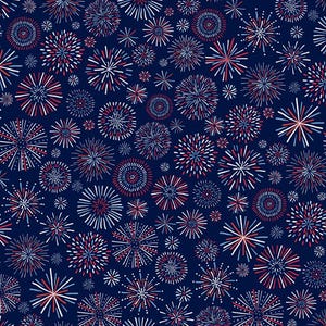 Patriotic Minis - Fireworks - P&B Textiles - quiltstof 4 juli, quiltstof Amerika, 100% katoen op maat geknipt