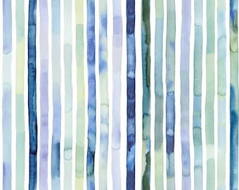 Watercolor stripes -- Gemstones -- P&B Textiles, Stephanie Ryan -- watercolor stripes fabric, geometric quilt fabric, 100% cotton BTY