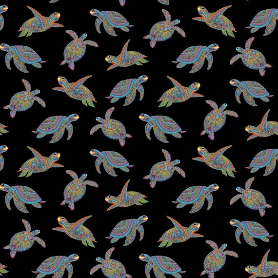 Benartex Sail Away 14444-56 Gone Fishing Fish Navy Per Half Yard, Fishing  Fabric