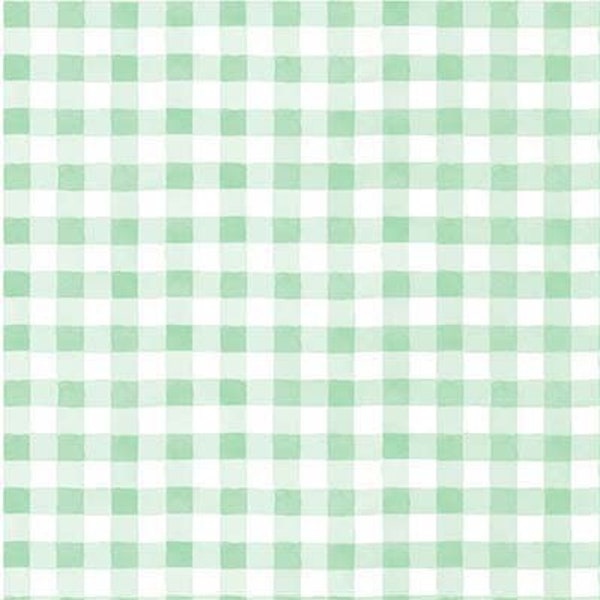 Icy Gingham -- Baked with Love -- Michael Miller, green 1/4 inch gingham fabric, mint green quilt fabric -- by the yard
