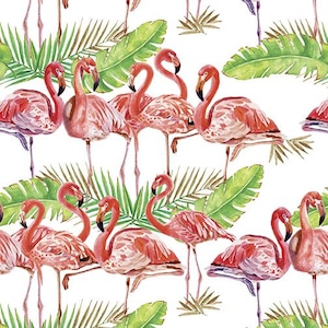 Flock Star -- Blank Quilting -- Flamingo Flocks -- tropical bird fabric, flamingo quilt fabric, 100% quilt cotton by the yard