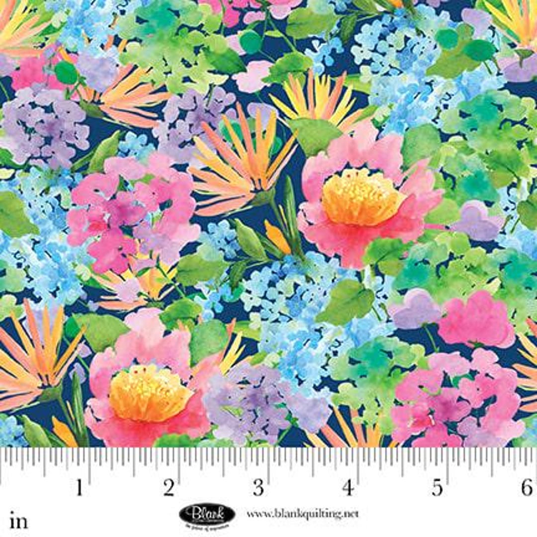 Floral Collage - Bows & Blooms - Blank Quilting - Spring Floral Garden ...