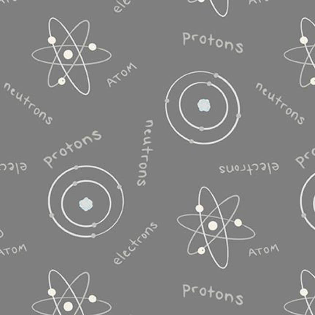 Science Lab - Atoms, Protons, Neutrons - Blank Quilting - Atomic Bonds ...
