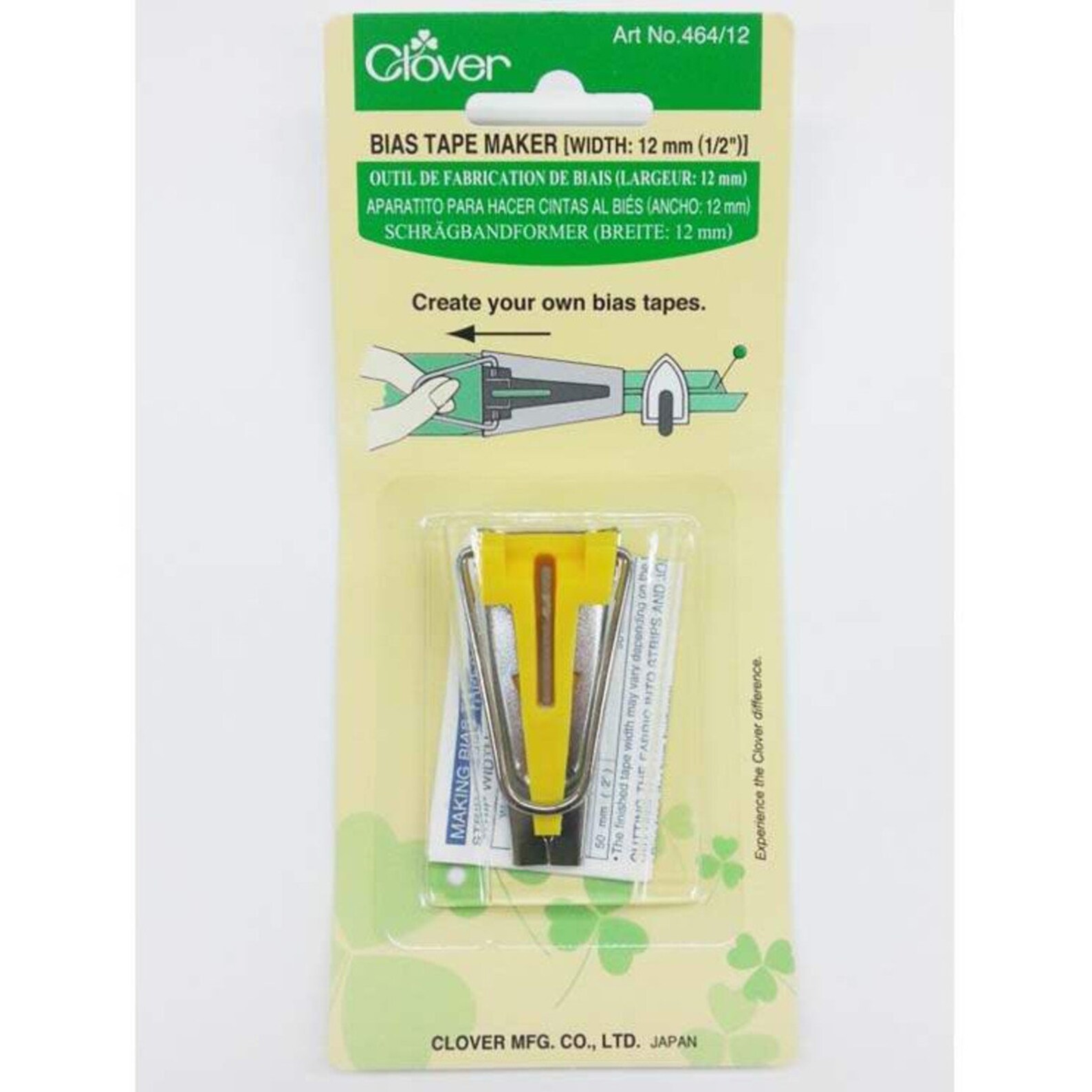 Clover – Appareil à Biais 12 Mm – Outil Facile Pour Créer Des Rubans Biais Parfaits En Quelques Minutes