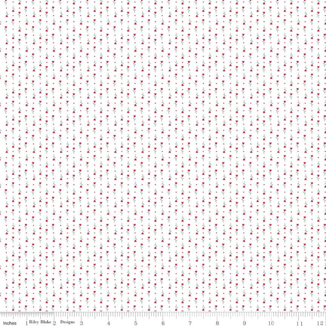 Hush Hush 5 - Tiny Tulips - Riley Blake Designs, Low Volume Quilt ...