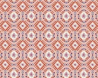 Medallion fabric, Llama Love by Michael Miller, Ethnic Foulard--woven blanket fabric, boho geometric fabric, 100% cotton