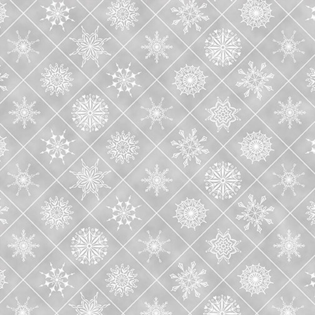 Snowflake Quilt Fabric Snowflakes in Boxesholiday Lane Etsy