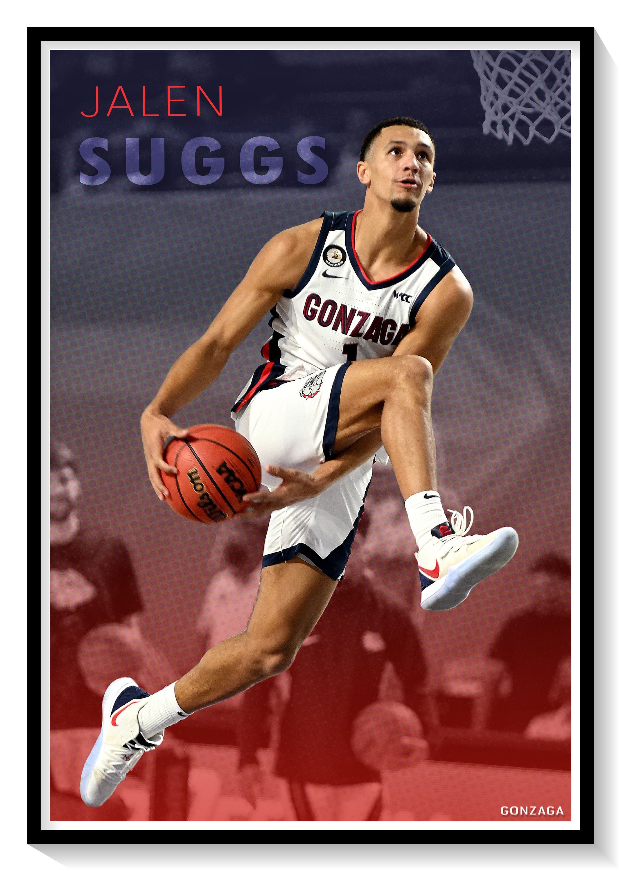 Gonzaga Basketballs Jalen Suggs 13x19 Championship Poster | Etsy